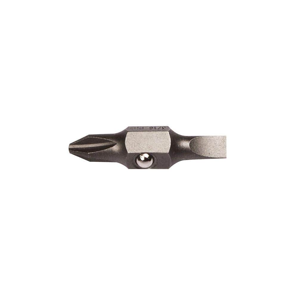 Klein Tools #2 Phillips and 3/16 in. Slotted Replacement Bits (2-Piece) (1)