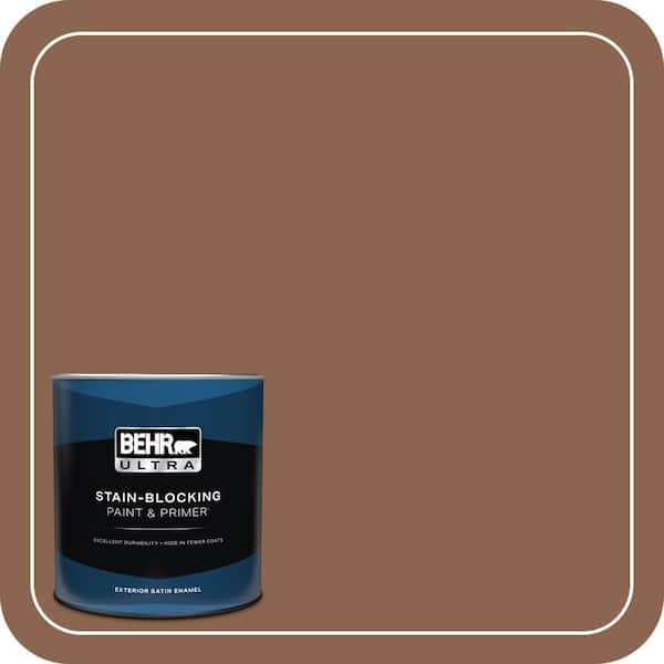 BEHR ULTRA 1 qt. #MQ2-01 Burnished Brandy Satin Enamel Exterior Paint & Primer (2)