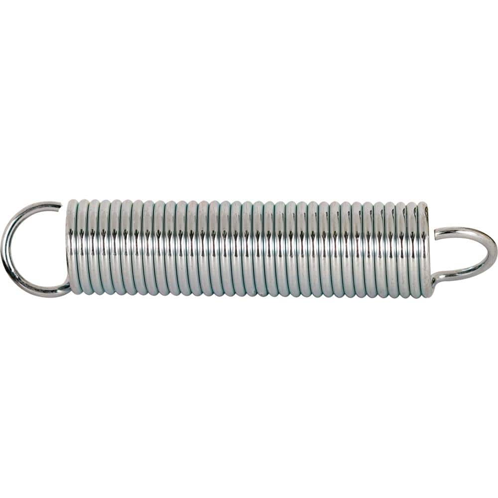 Prime-Line Extension Spring, Spring Steel Const, Nickel-Plated Finish, .072 GA x 5/8 in. x 3-1/4 in., Single Loop Open, (2-Pack)
