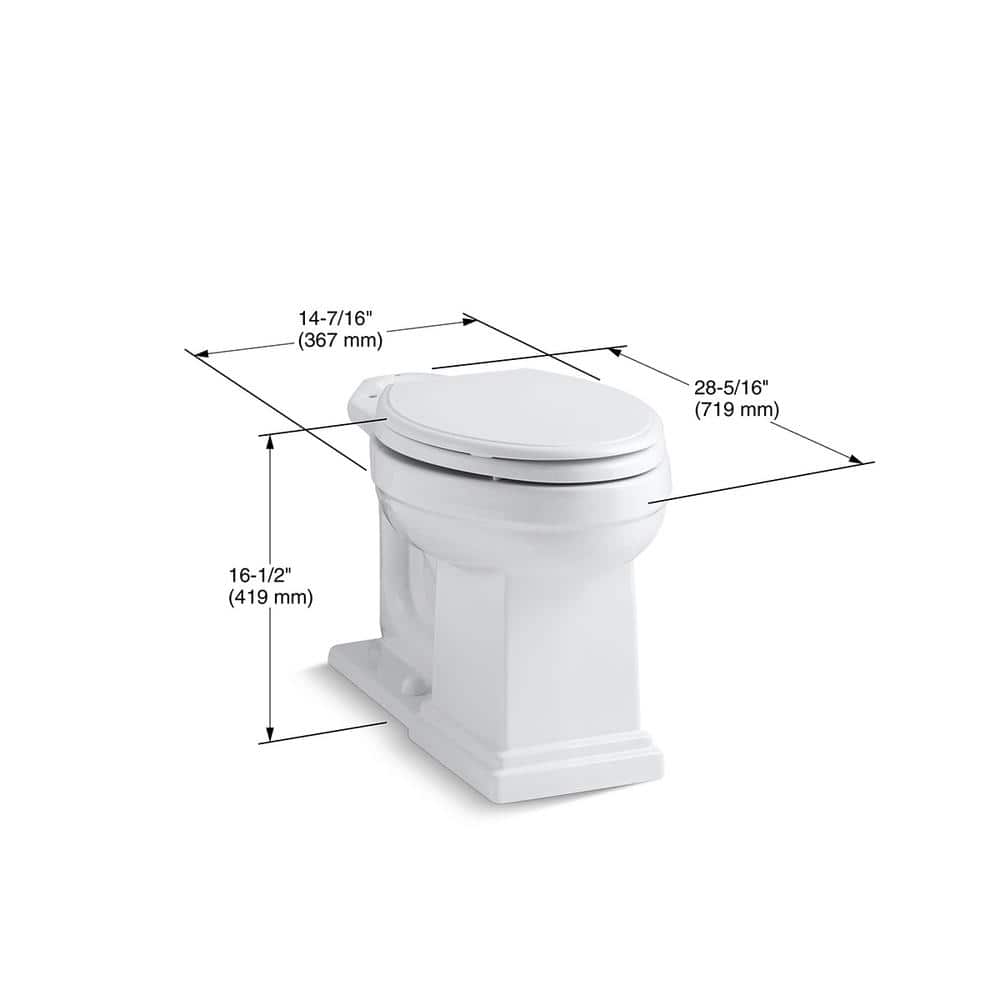 KOHLER Tresham Comfort Height Elongated Toilet Bowl Only in White (2)