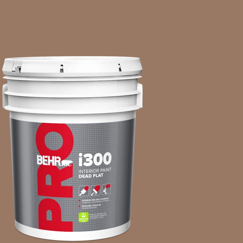 BEHR PRO 5 gal. #250F-5 Fudge Bar Dead Flat Interior Paint