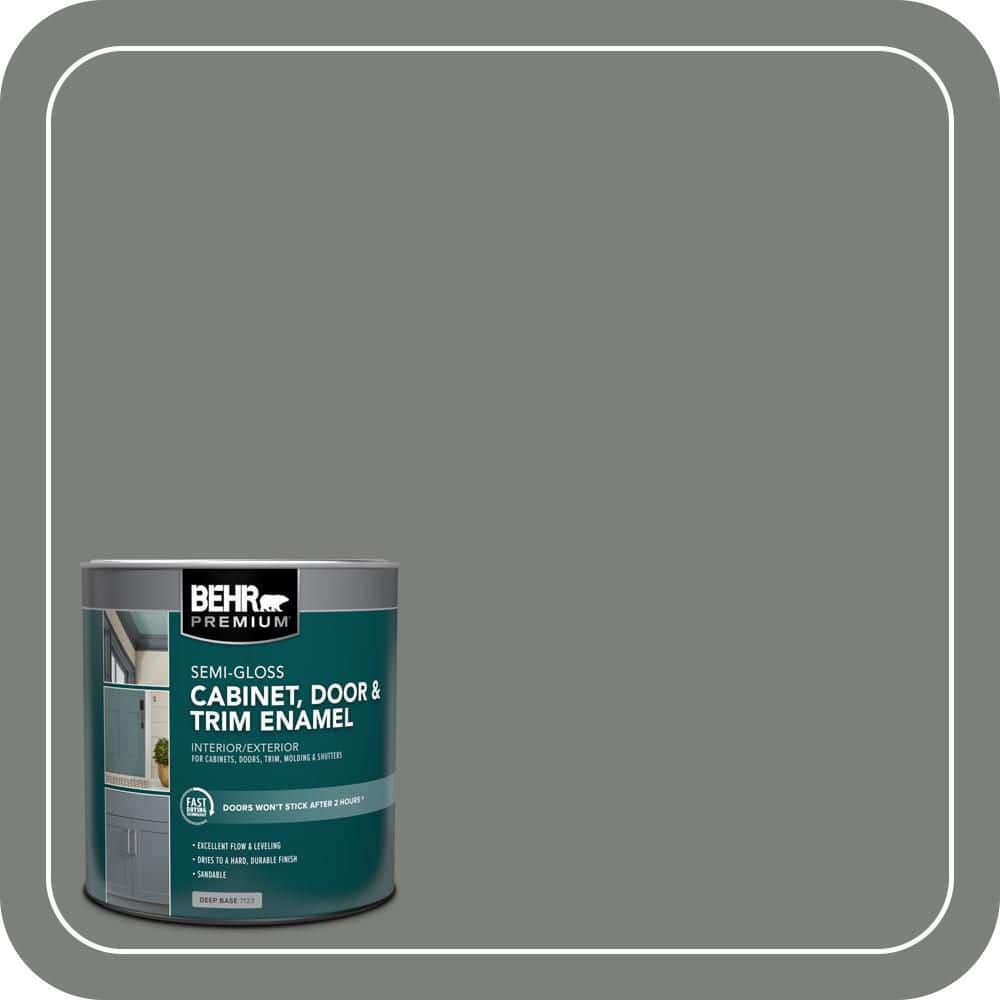 BEHR PREMIUM 1 qt. #MQ6-20 Coastal Storm Semi-Gloss Enamel Interior/Exterior Cabinet, Door & Trim Paint