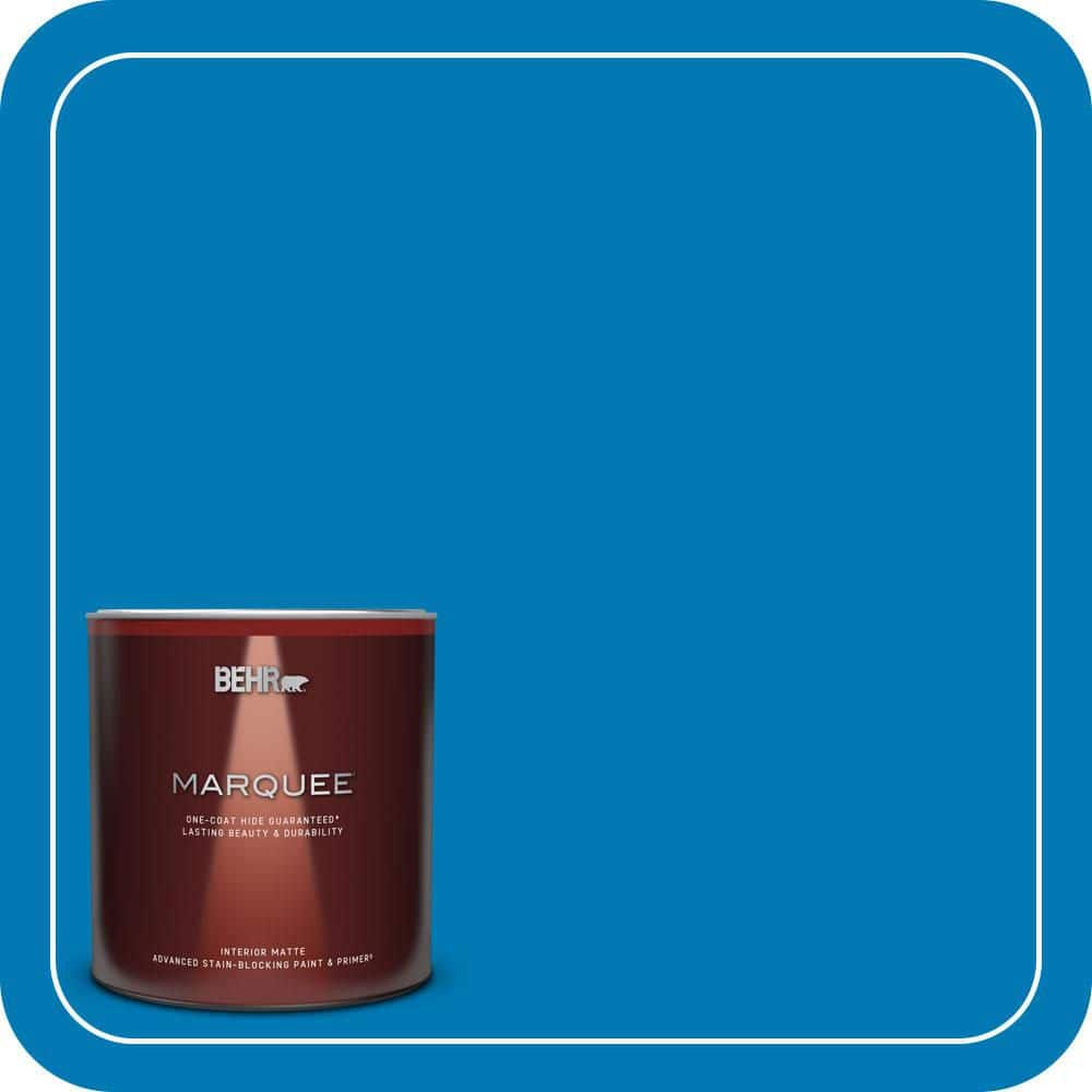 BEHR MARQUEE 1 Qt. #P500-6 Deep River One-Coat Hide Matte Interior Paint & Primer