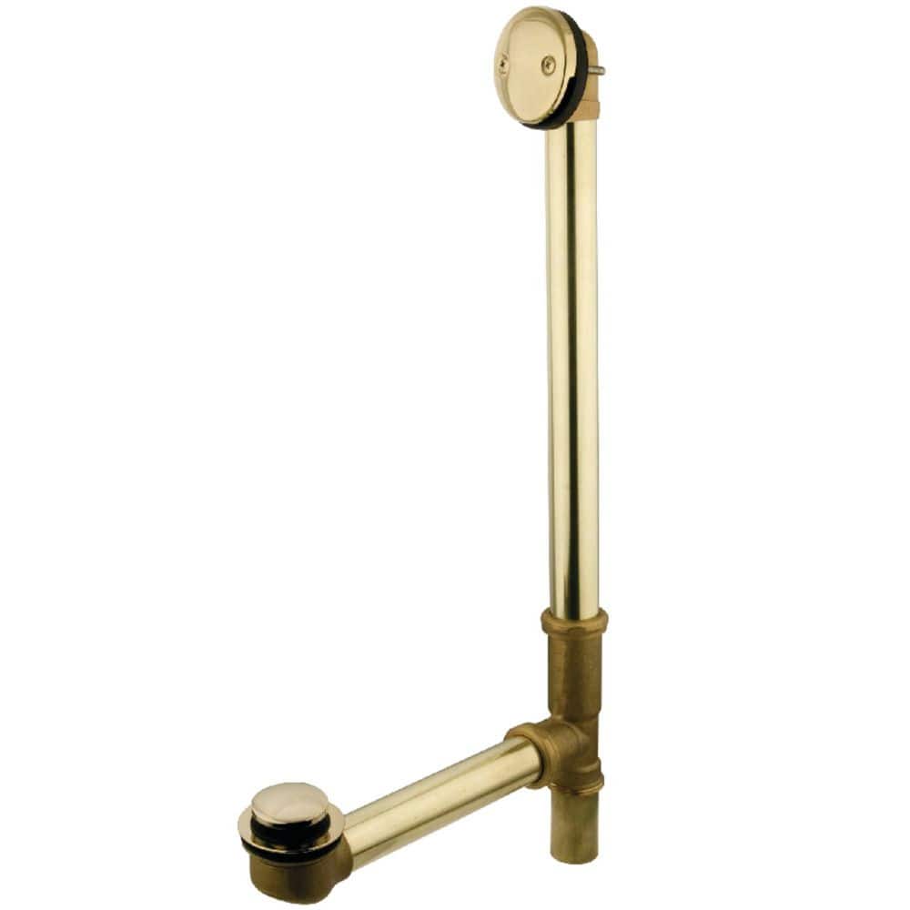 Kingston Brass Made To Match Toe Touch Tub Waste and Overflow in Polished Brass with Overflow (1)