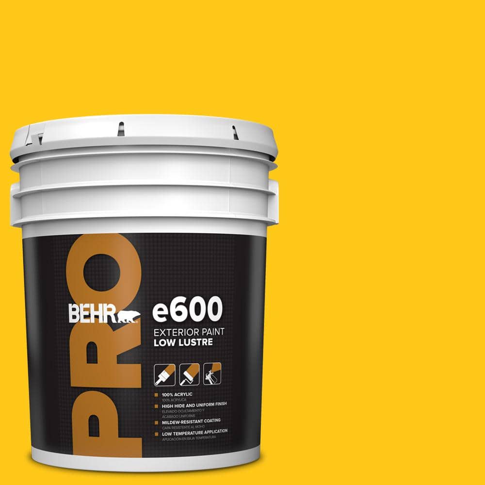 BEHR PRO 5 gal. #P300-7 Unmellow Yellow Low Luster Exterior Paint