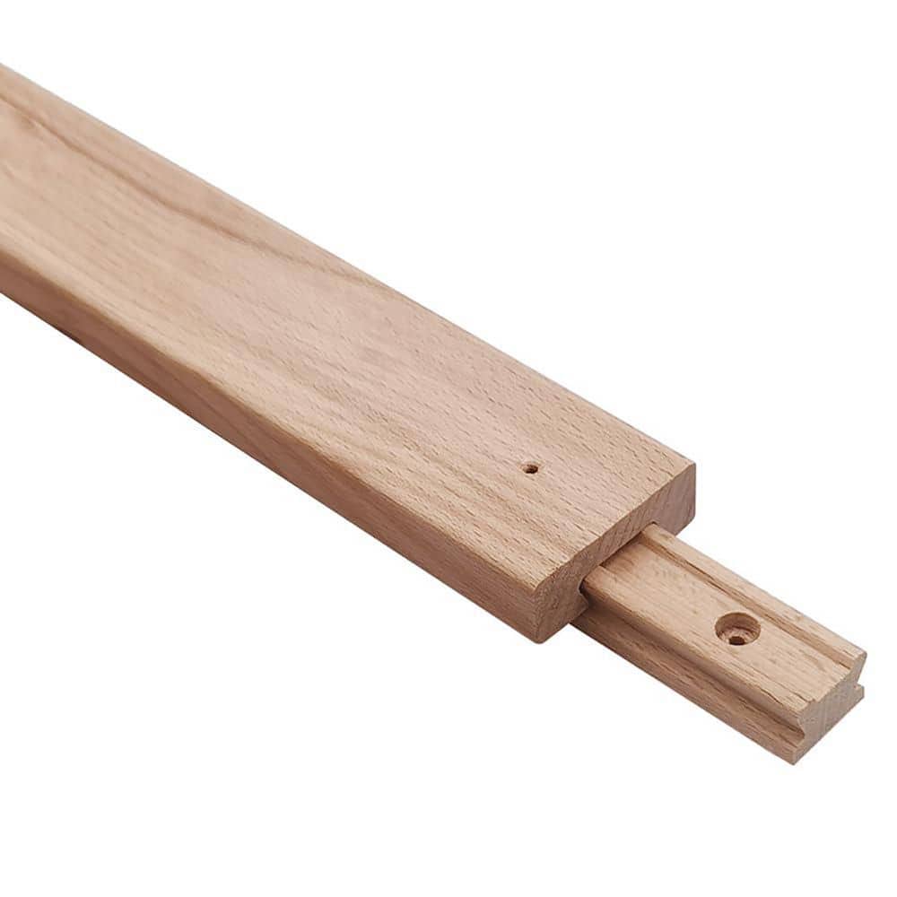 LAIFUCAM Classic 15-3/4 in. Natural Hardwood Center Mount Undermount Smooth Surface Drawer Slide 1-Piece (2)