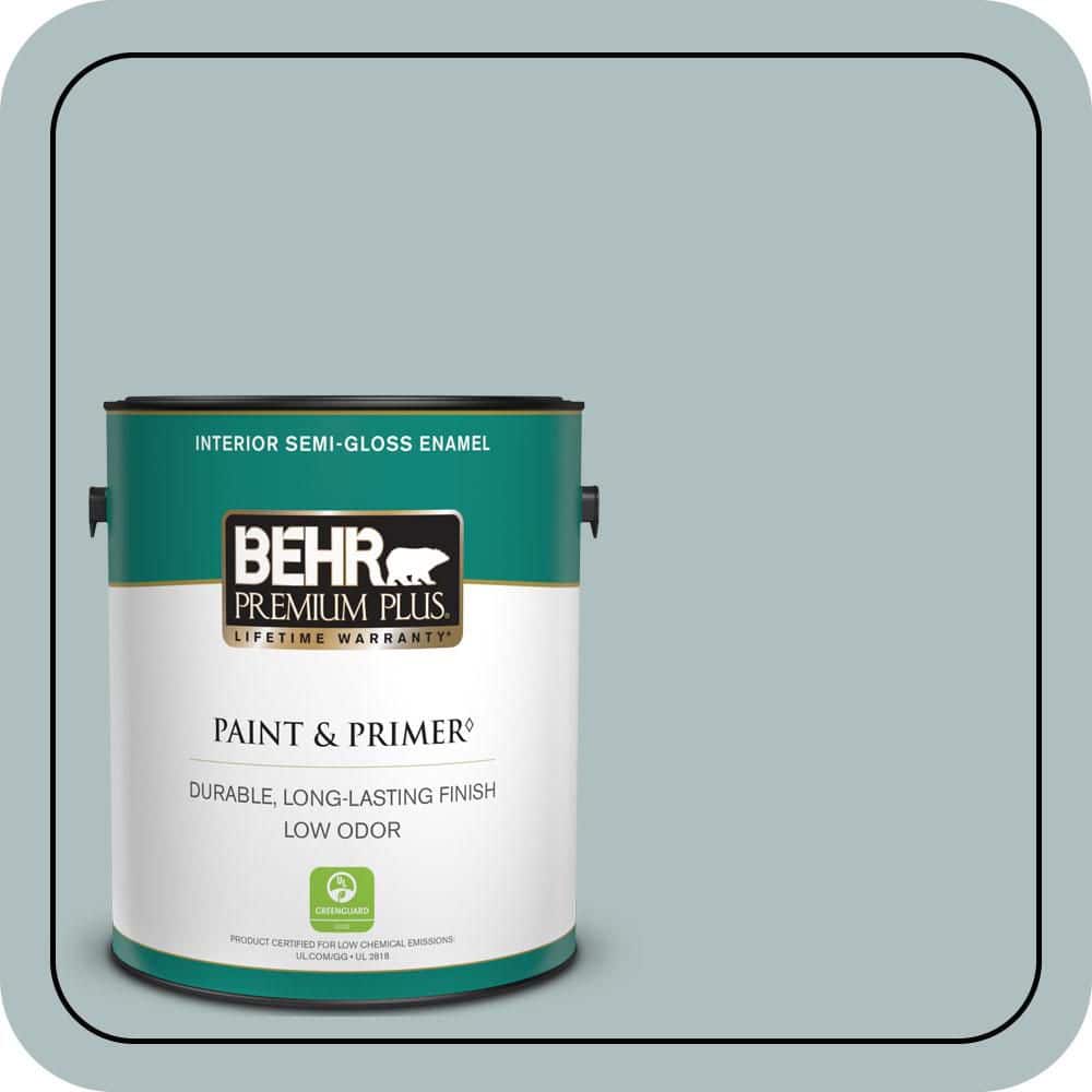 BEHR PREMIUM PLUS 1 gal. #N440-3 Greenwich Village Semi-Gloss Enamel Low Odor Interior Paint & Primer