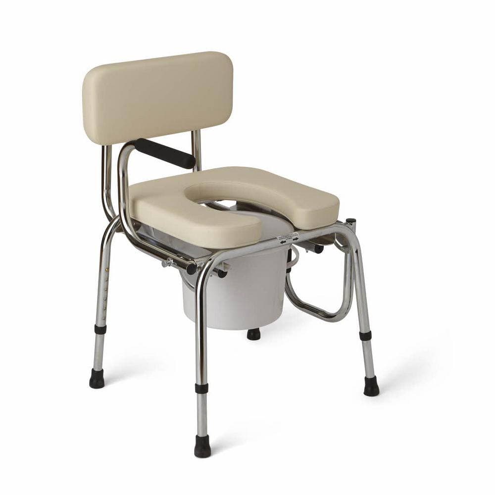 Medline Heavy Duty Padded Drop-Arm Commode (2)