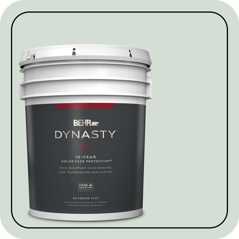 BEHR DYNASTY 5 gal. #700E-2 Lime Light Flat Exterior Stain-Blocking Paint & Primer