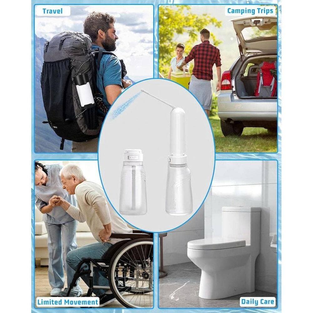 Anqtovp Electric Bidet Accessory Bidet Attachment with 400ml Portable Bottle, 3 Adjustable Spray Modes, Waterproof (2)
