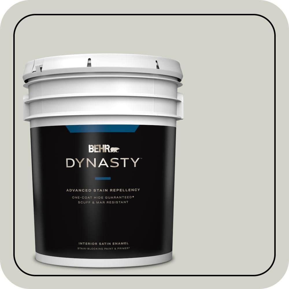 BEHR DYNASTY 5 gal. #N370-2 Eon Satin Enamel Interior Stain-Blocking Paint & Primer