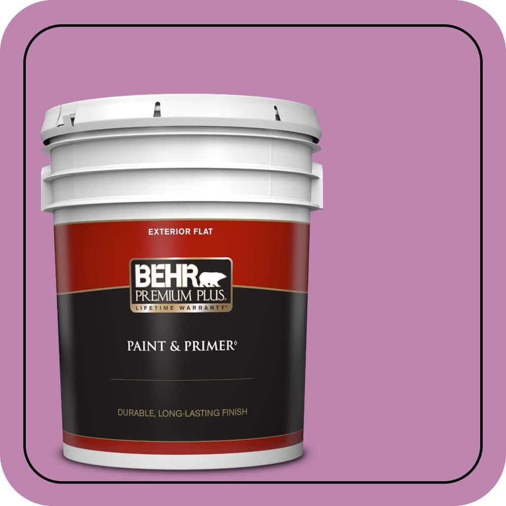 BEHR PREMIUM PLUS 5 gal. #MQ4-60 Joie De Vivre Flat Exterior Paint & Primer
