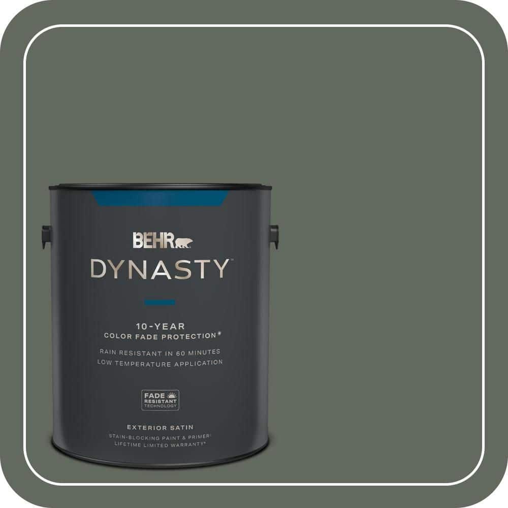 BEHR DYNASTY 1 gal. #N410-6 Pinecone Hill Satin Enamel Exterior Stain-Blocking Paint & Primer