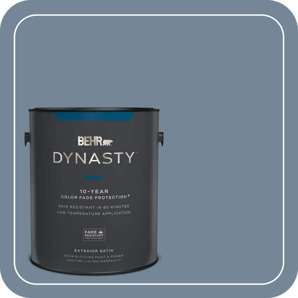 BEHR DYNASTY 1 gal. #570F-5 Skipper Satin Enamel Exterior Stain-Blocking Paint & Primer