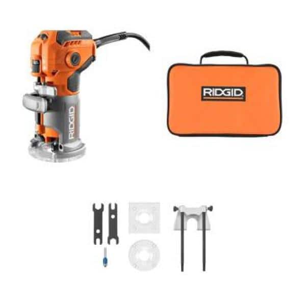RIDGID 5.5 Amp Compact Fixed-Base Corded Router (3)