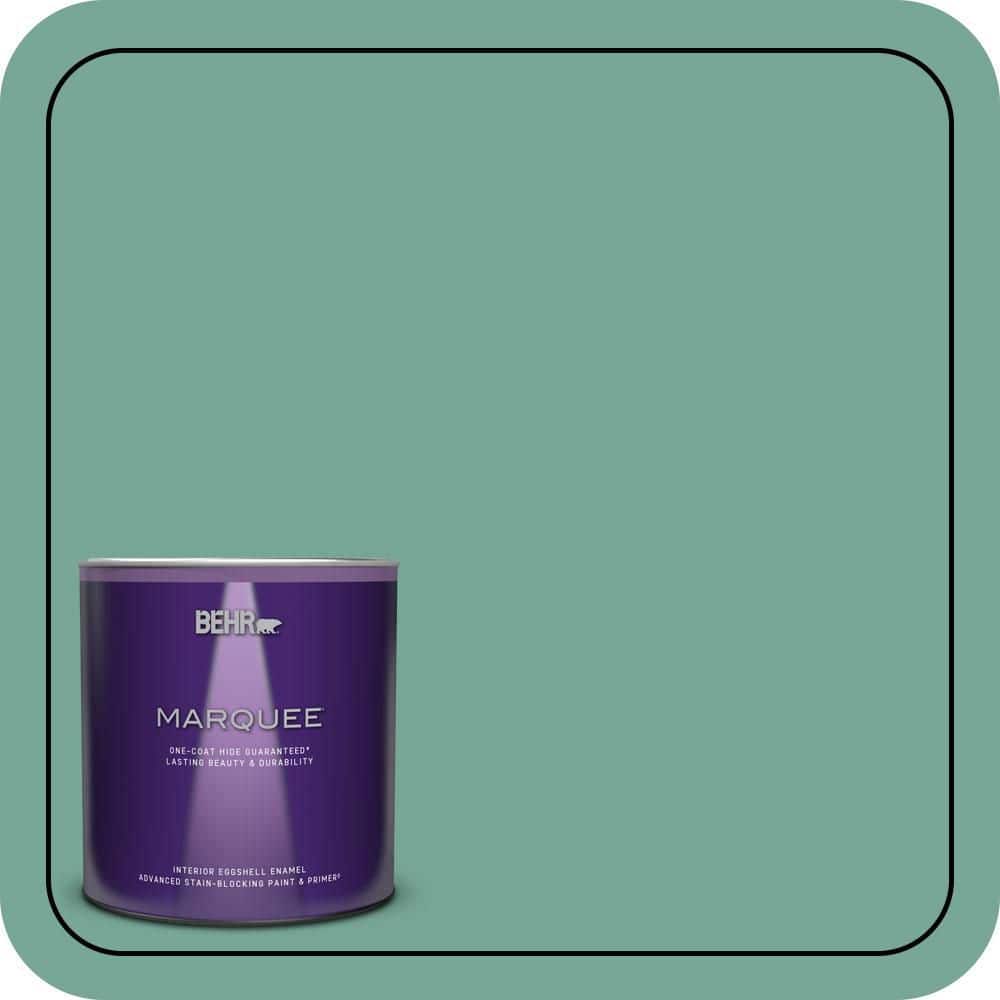BEHR MARQUEE 1 qt. #MQ6-38 Patina One-Coat Hide Eggshell Enamel Interior Paint & Primer