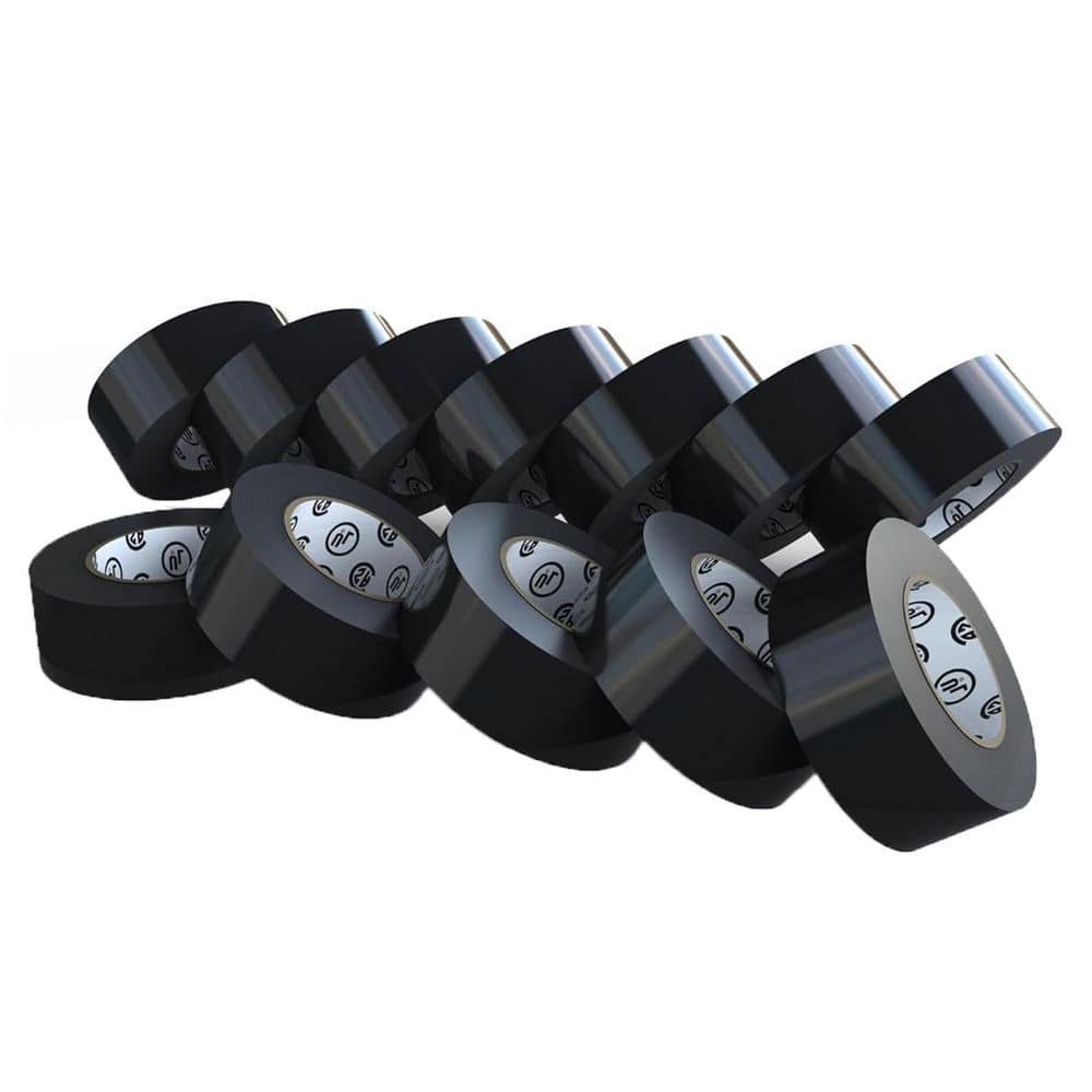 Yichuhaoxi 0.75 in. x 66 ft. Electrical Tape Black 12-Pack Waterproof High Temp UL/CSA Listed Flame Retardant UV Protection (1)