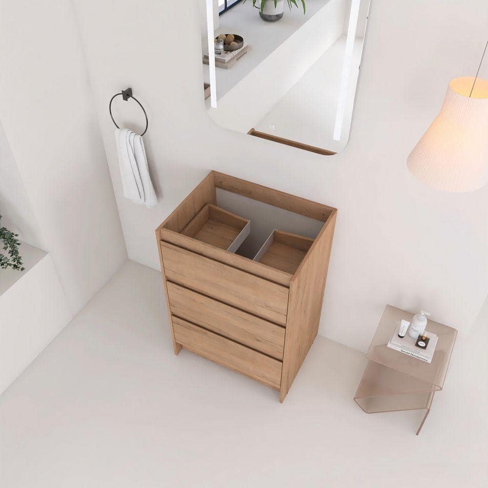UPIKER 23.4 in. Bath Vanity Cabinet without Top in Brown Unassembled (3)