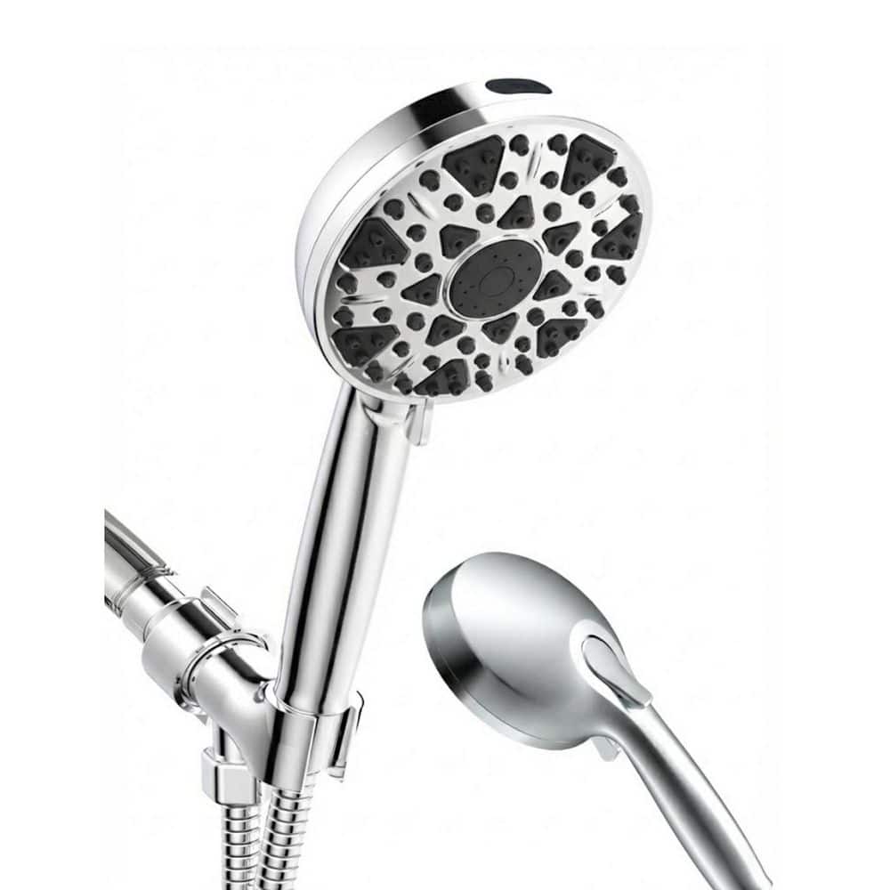 Wudkey High Pressure Handheld Shower Head with 7 Modes, Hose, Adjustable Bracket and Mounting Hardware (1)
