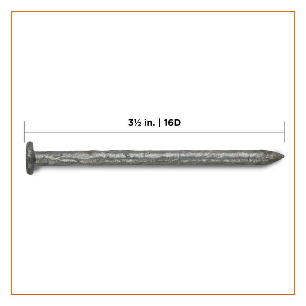 PRO-FIT 3-1/2 in. (16D) Hot Dipped Galvanized Smooth Common Nail 25 lbs. (1125-Count) (3)