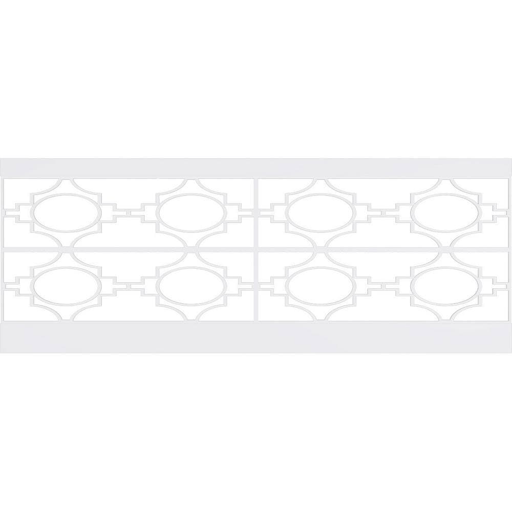 Ekena Millwork 36 in. H x 94-1/2 in. W 23.64 sq. ft. Gypsum PVC Wainscot Paneling Kit (2)
