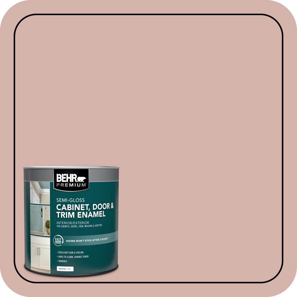 BEHR PREMIUM 1 qt. #S170-3 Castilian Pink Semi-Gloss Enamel Interior/Exterior Cabinet, Door & Trim Paint