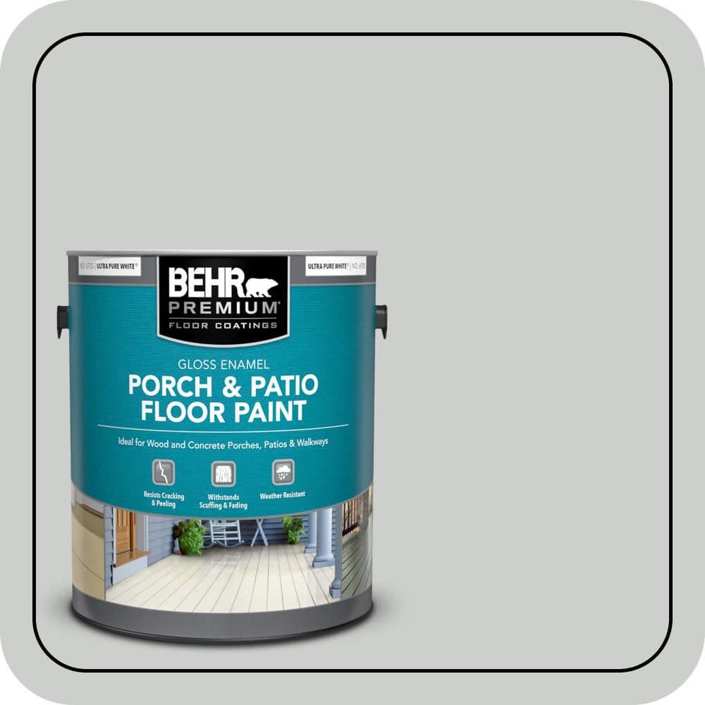 BEHR PREMIUM 1 gal. #N460-2 Planetary Silver Gloss Enamel Interior/Exterior Porch and Patio Floor Paint