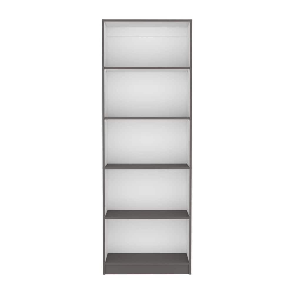 Tahanbath 11.70 in. W x 24.70 in. D x 71.10 in. H Multi-Colored Particle Board Freestanding Linen Cabinet w/4-Shelves in Gray (1)