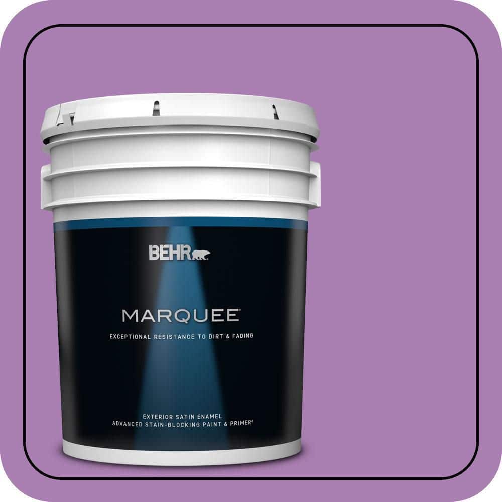 BEHR MARQUEE 5 gal. #P100-5 I Heart Potion Satin Enamel Exterior Paint & Primer
