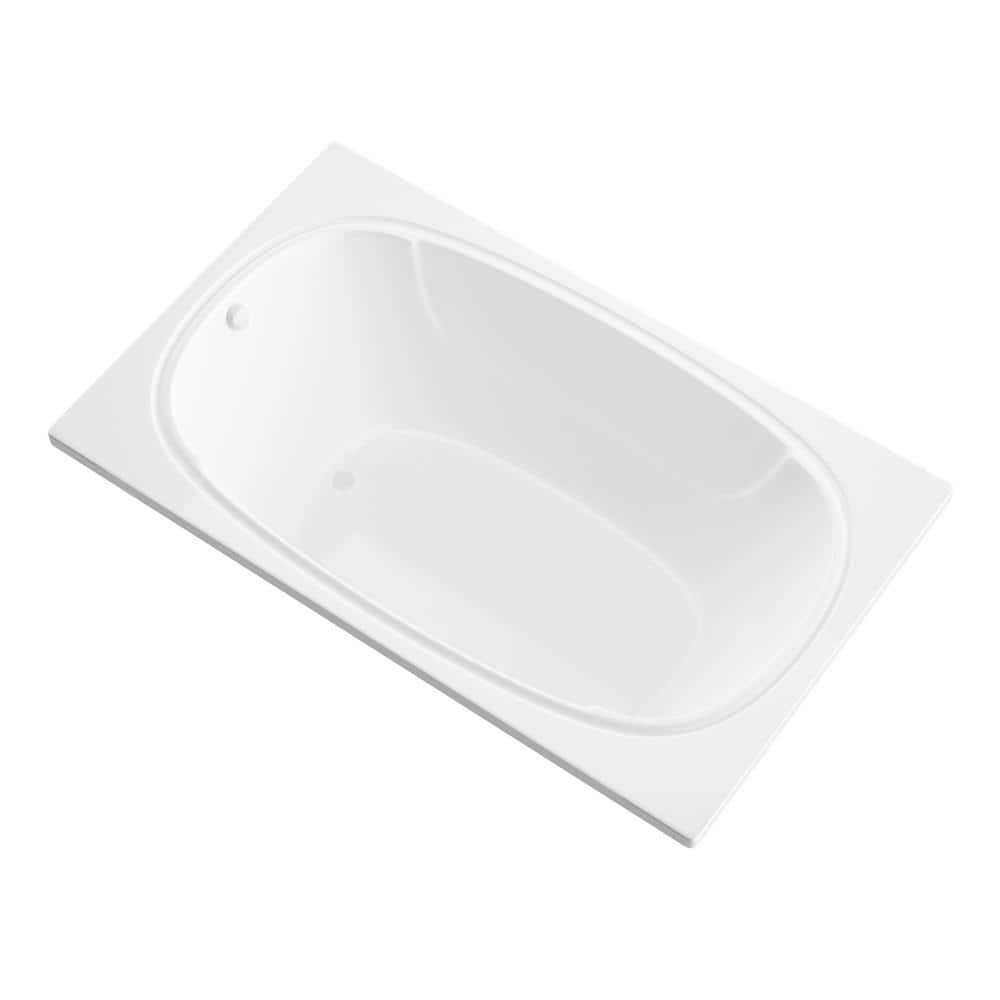 Universal Tubs Peridot 72 in. x 48 in. Rectangular Soaking Bathtub with Reversible Drain and Marine Grade Acrylic in Glossy White