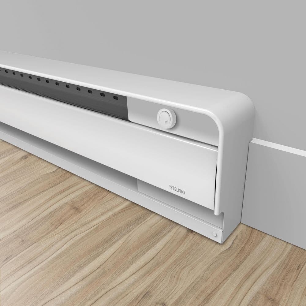Stelpro Double-Pole 120/600-Volt Mechanical Electric Baseboard Heater Built-in Thermostat in White (2)