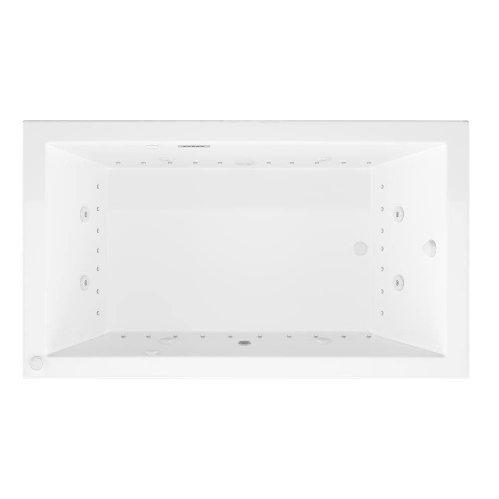 Universal Tubs Sapphire Diamond Series 5 ft. Left Drain Rectangular Drop-in Whirlpool and Air Bath Tub in White (2)