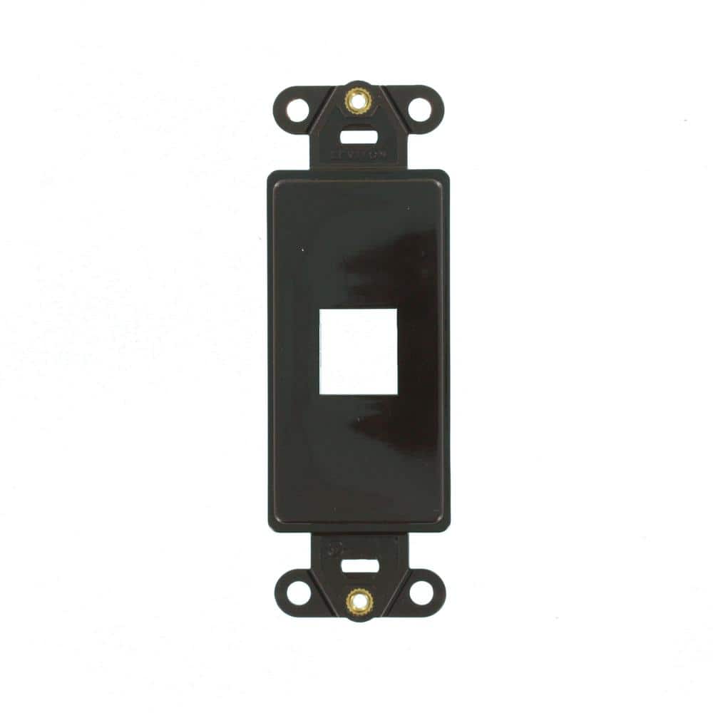 Leviton Brown 1-Gang Audio/Video Wall Plate (1-Pack) 41641-B (2)