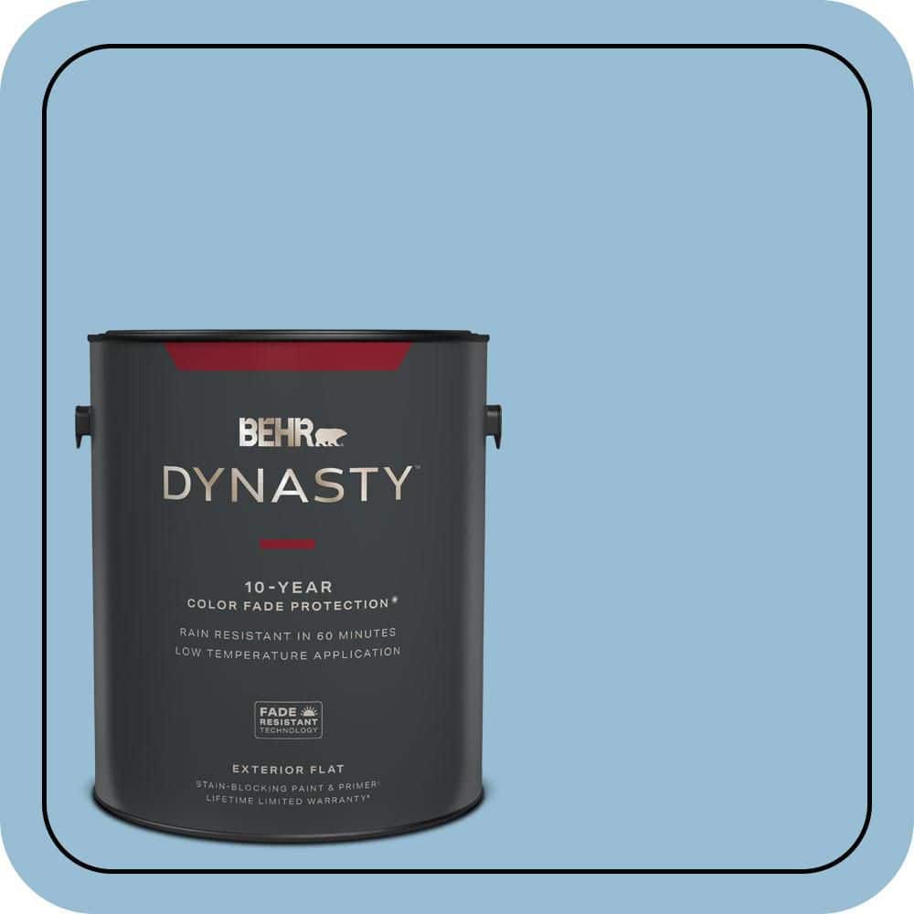 BEHR DYNASTY 1 gal. #PPU14-11 Gentle Sky Flat Exterior Stain-Blocking Paint & Primer
