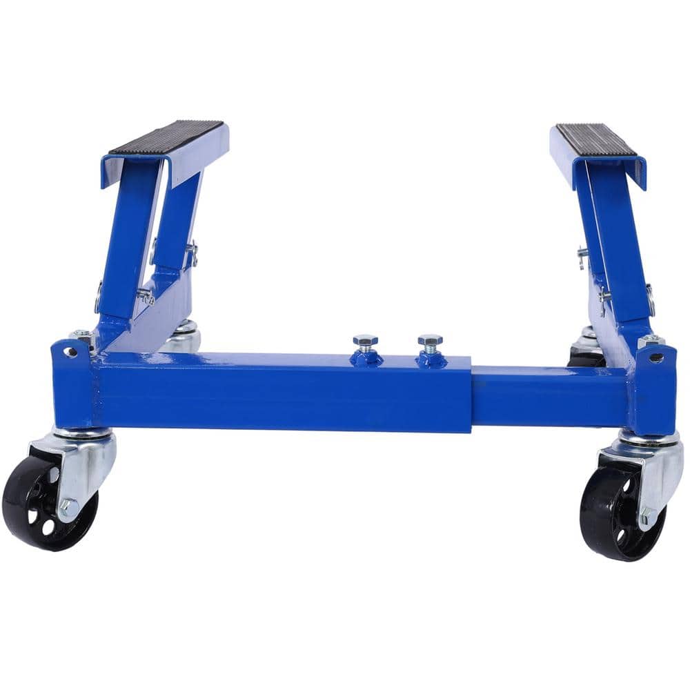 Tidoin 1500 lb. Blue Steel Engine Cradle Dolly with Wheel (3)