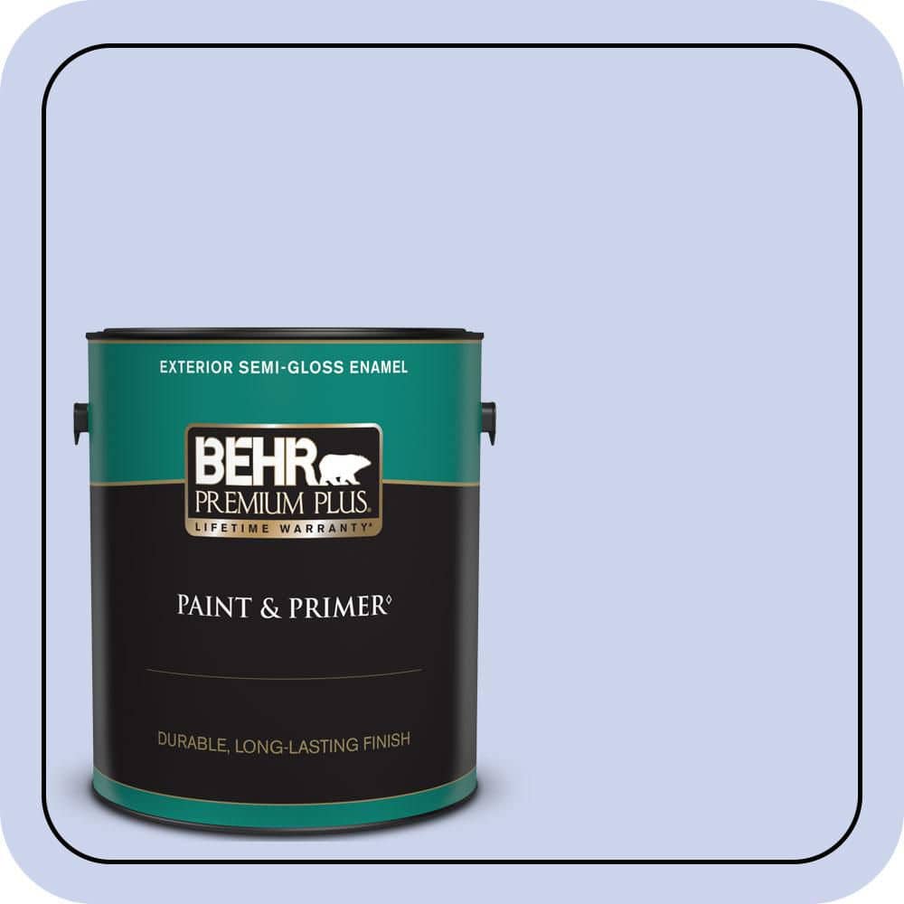 BEHR PREMIUM PLUS 1 gal. #P540-2 Garden Fairy Semi-Gloss Enamel Exterior Paint & Primer