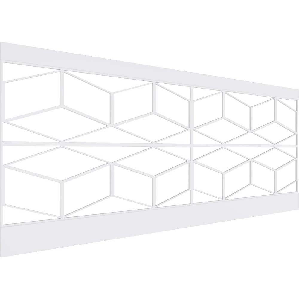 Ekena Millwork 40 in. H x 94-1/2 in. W 26.24 sq. ft. Pueblo PVC Wainscot Paneling Kit