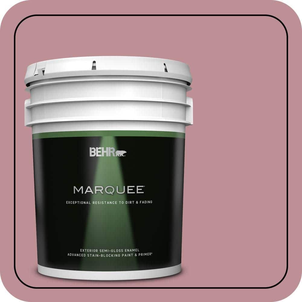 BEHR MARQUEE 5 gal. #S130-4 Cherry Juice Semi-Gloss Enamel Exterior Paint & Primer