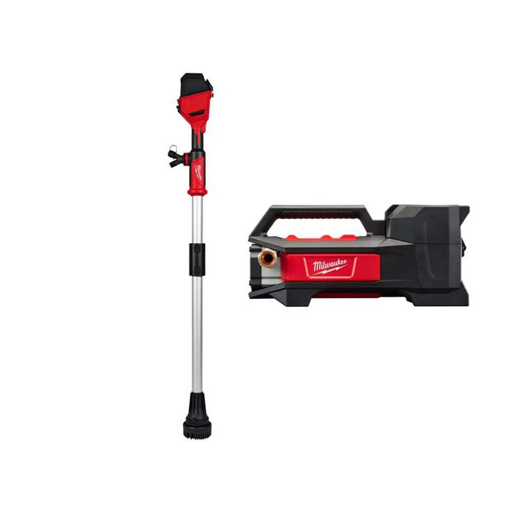 Milwaukee M18 18-Volt Lithium-Ion Cordless Brushless Stick Transfer Pump for Debris & M18 1/4 HP Cordless Transfer Pump (2-Tool) (1)