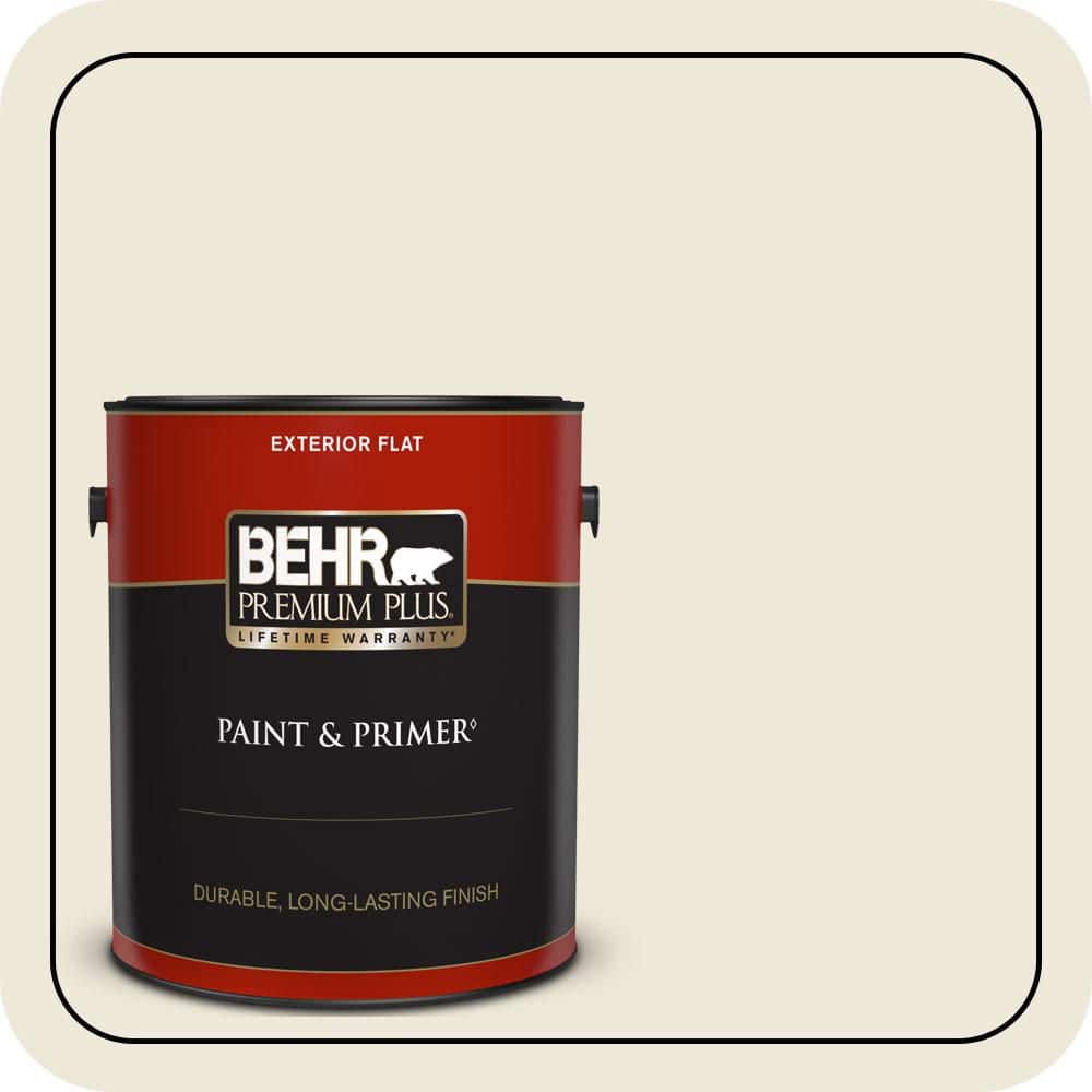 BEHR PREMIUM PLUS 1 gal. #OR-W12 Mourning Dove Flat Exterior Paint & Primer