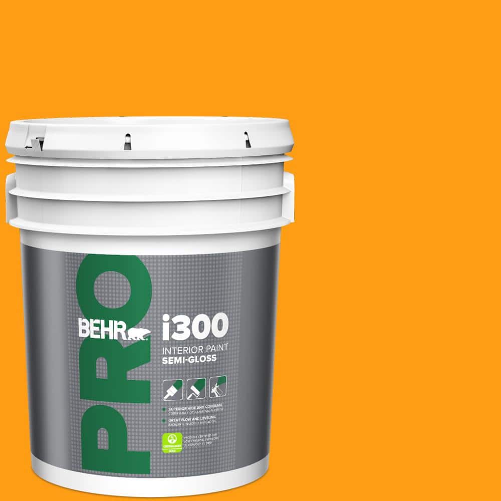 BEHR PRO 5 gal. #S-G-290 Orange Peel Semi-Gloss Interior Paint