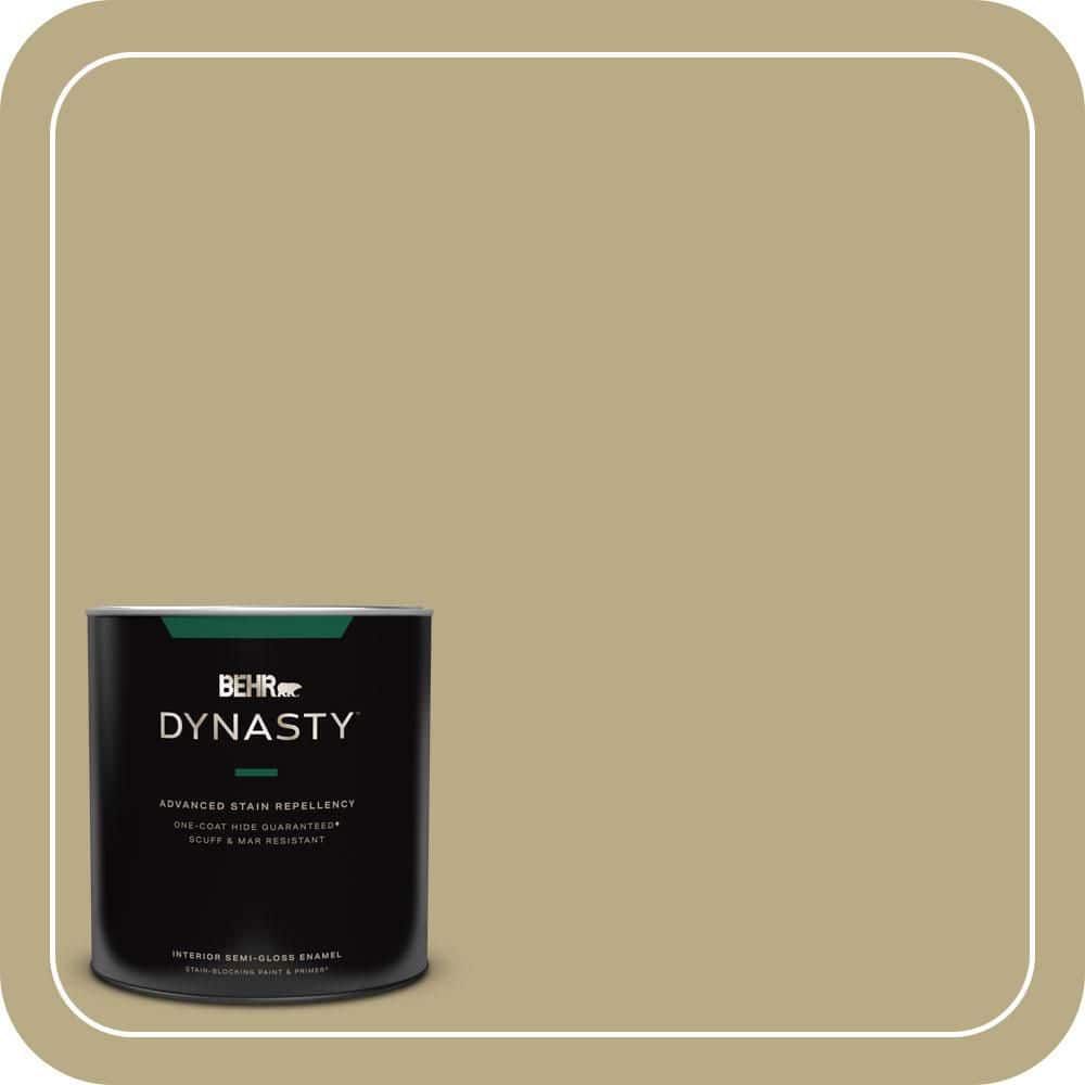 BEHR DYNASTY 1 qt. #PPU8-08A Makrut Lime Semi-Gloss Enamel Interior Stain-Blocking Paint and Primer