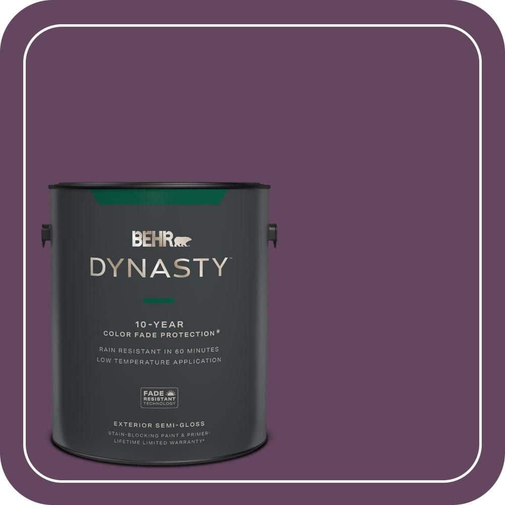 BEHR DYNASTY 1 gal. #MQ5-35 Plum Rich Semi-Gloss Exterior Stain-Blocking Paint & Primer