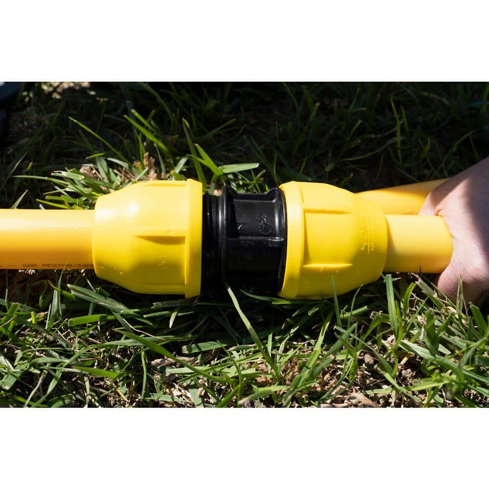 HOME-FLEX 1/2 in. IPS DR 9.3 Underground Yellow Poly Gas Pipe Coupler (4)