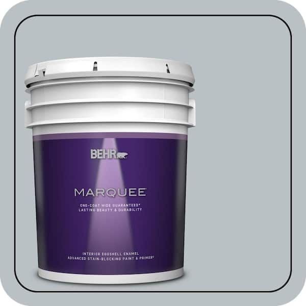 BEHR MARQUEE 5 gal. #MQ5-31 Distant Star One-Coat Hide Eggshell Enamel Interior Paint & Primer (2)