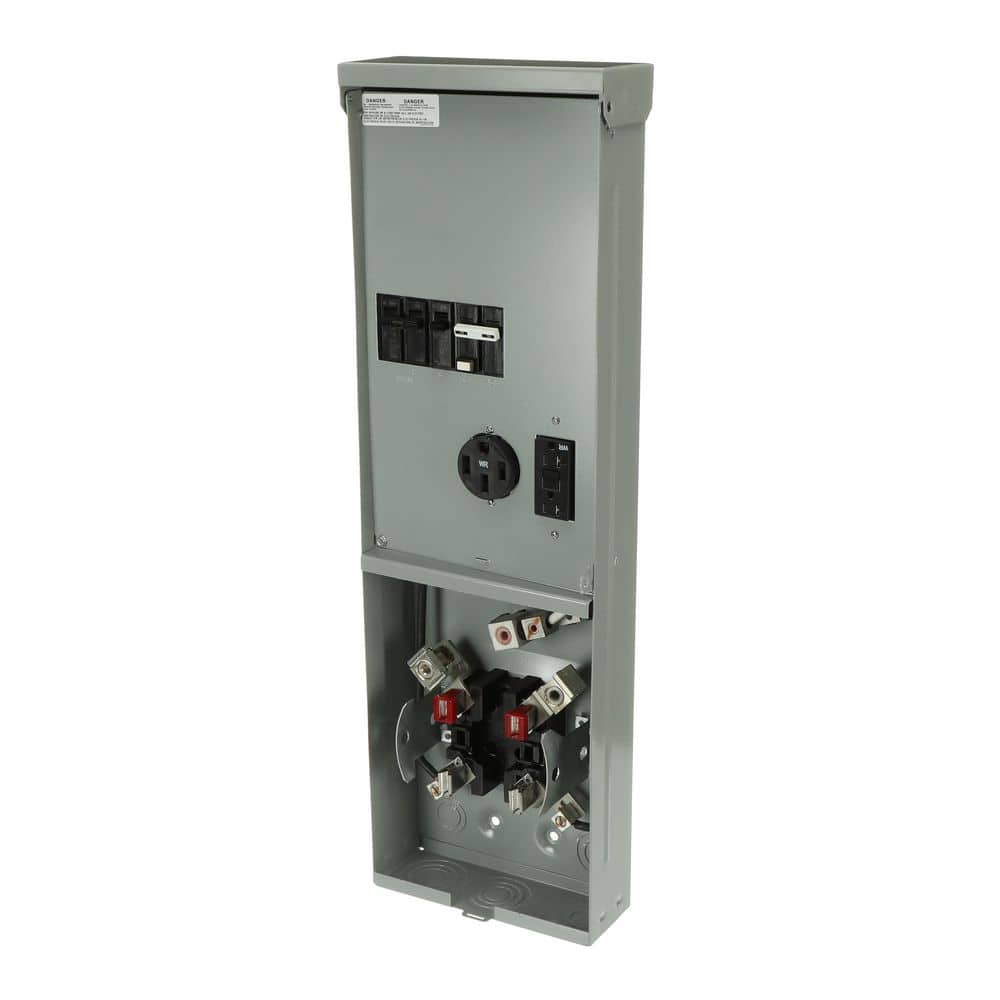 Midwest Electric Products 70 Amp 3-Space 6-Circuit Main Breaker Underground Ringless Type Metered Temporary Power Panel (R155MBC033U) (1)