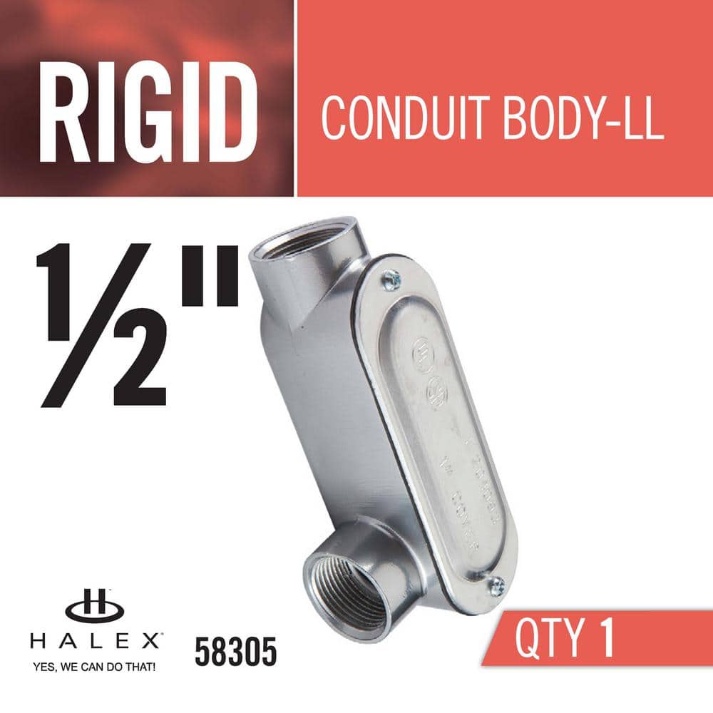 Halex 1/2 in. Type LL Threaded Conduit Body (2)
