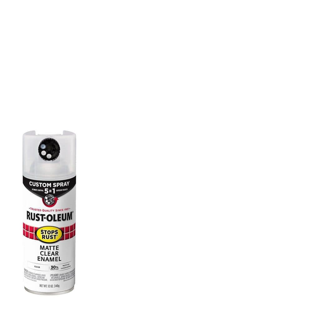 Rust-Oleum Stops Rust 12 oz. Custom Spray 5-in-1 Matte Clear Spray Paint