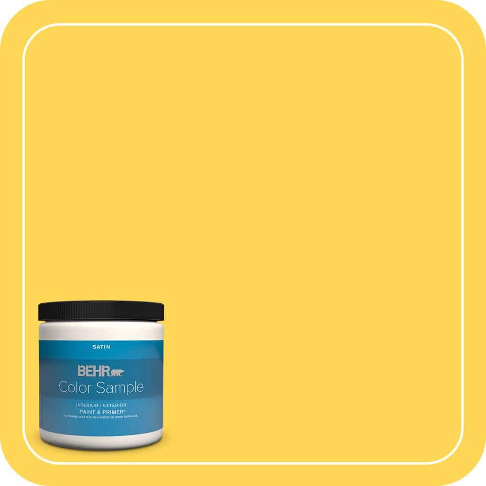 BEHR PREMIUM PLUS #P300-6 Buzz-in Enamel Interior/Exterior Paint & Primer Color Sample