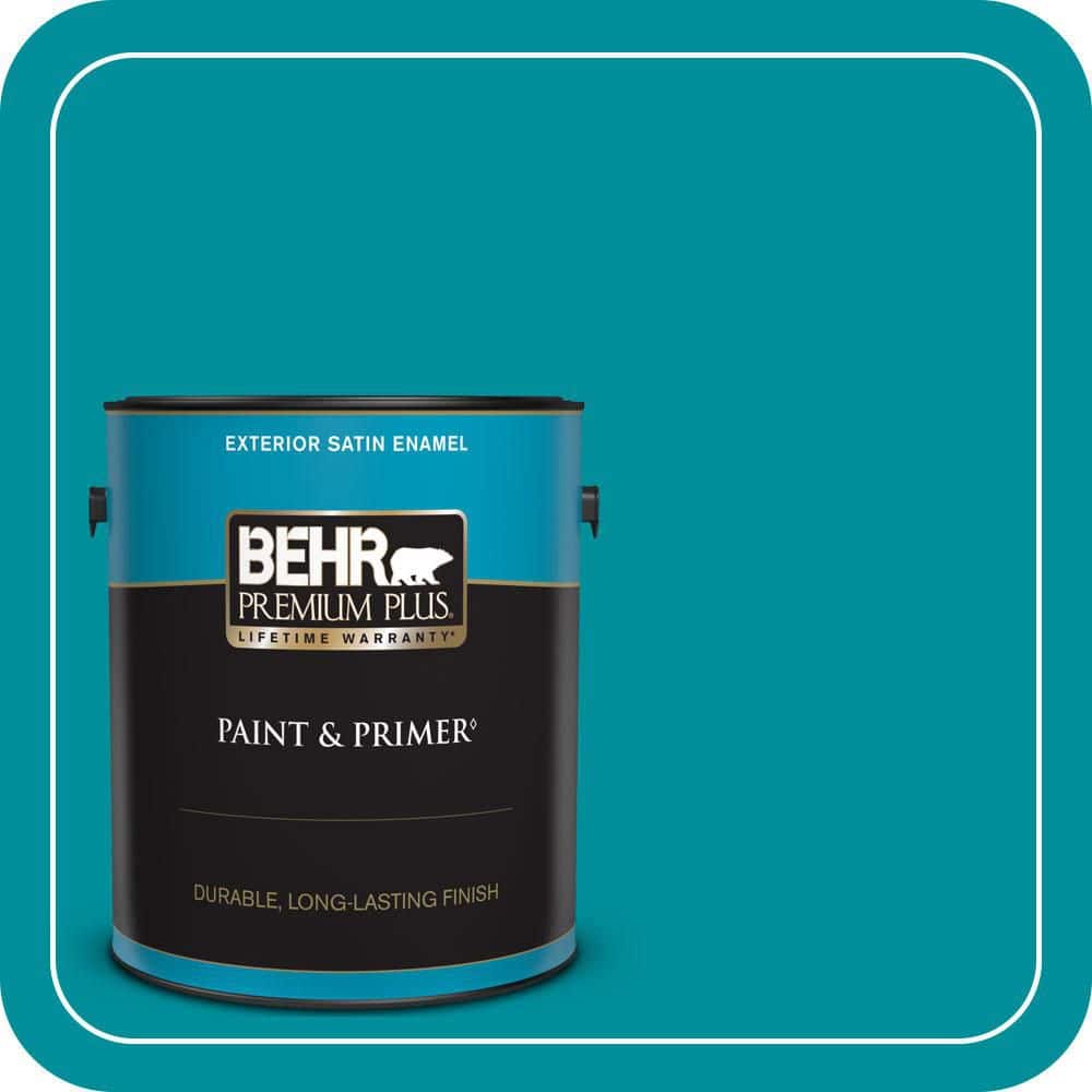 BEHR PREMIUM PLUS 1 gal. #P470-6 Bella Vista Satin Enamel Exterior Paint & Primer
